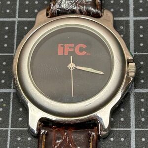 SWEDA IFC Quartz Watch Stainless Steel Back Water Resistant Genuine Leather Band
